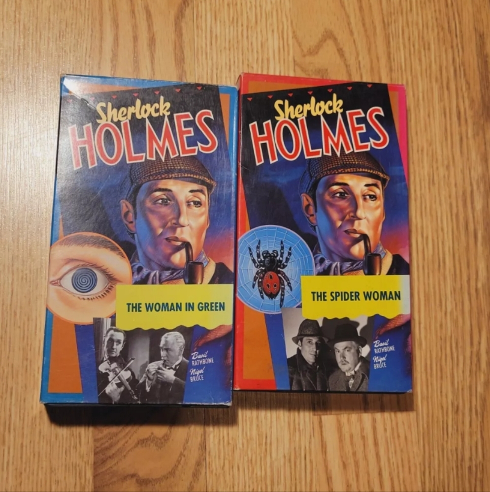 Sherlock Holmes and The Spider Woman & The Woman In Green VHS Tapes Lot Of 2